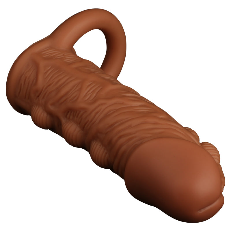 Life Size Knotted Cock Sleeve Male Sex Toys - Premium Silicone Textured Penis Sheath Enlarger
