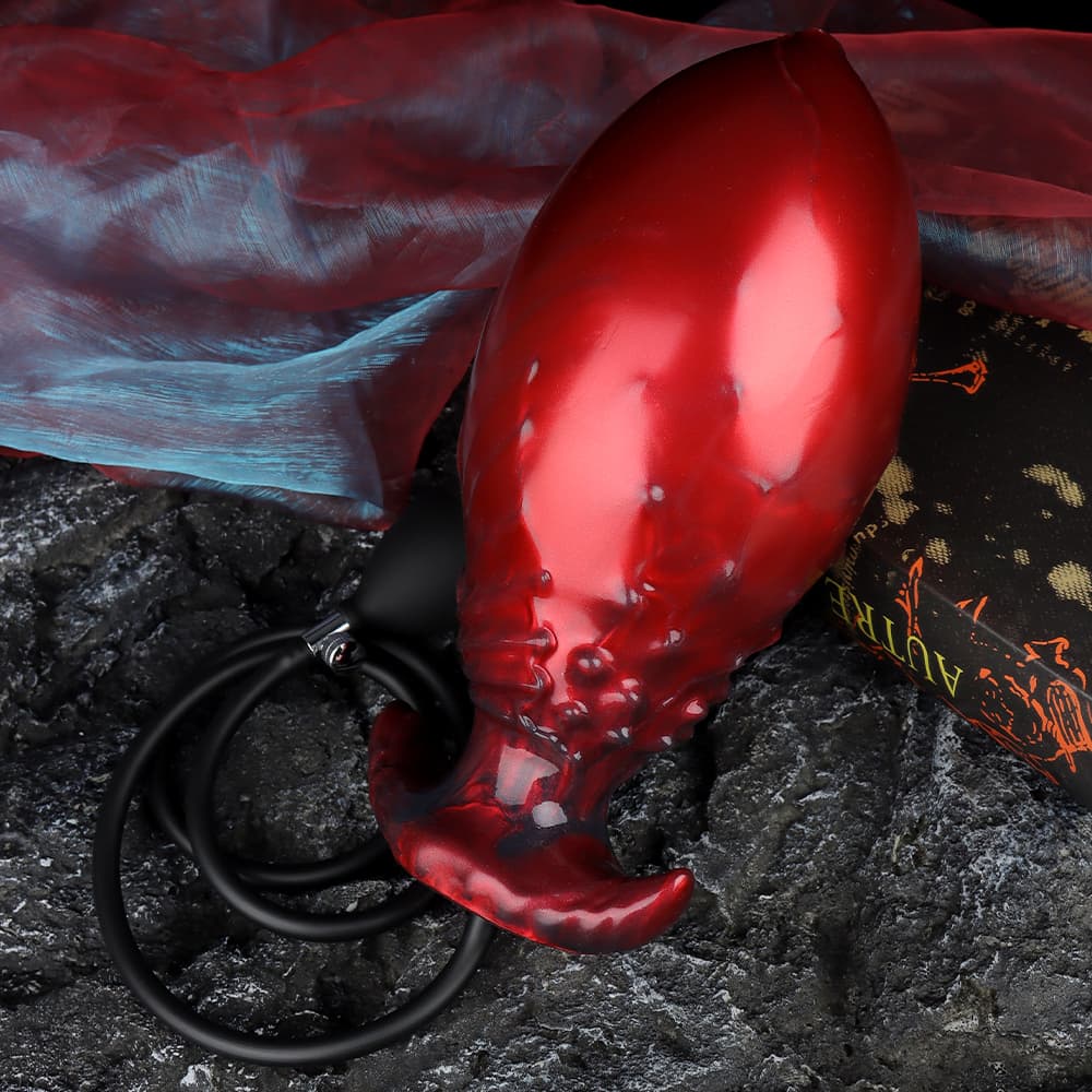 Red Black Sailboat Inflatable Dildo