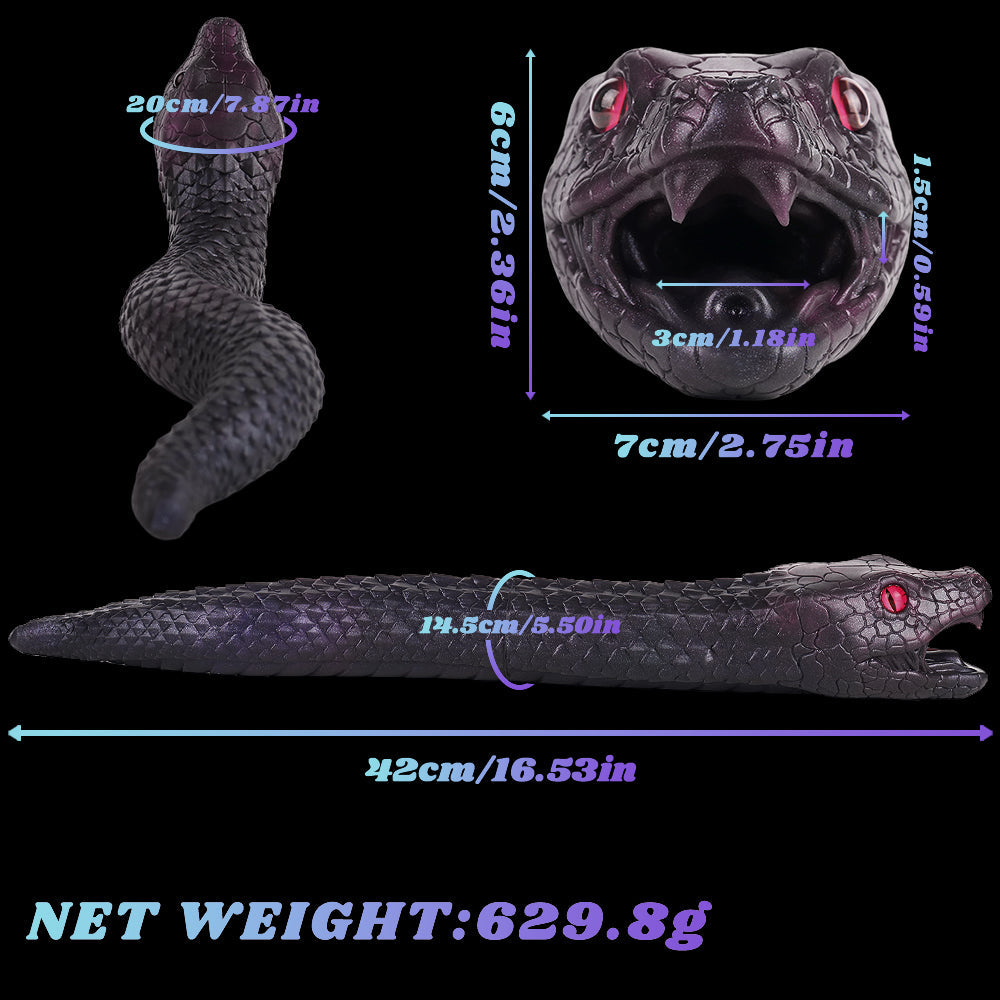 Domlust Serpent Pocket Pussy — Black Snake Fantasy Masturbator for Beast Fetish Play