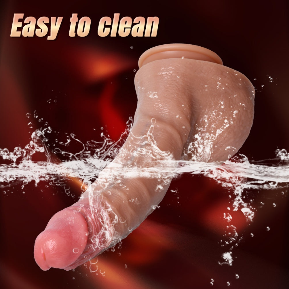 Hyper-Realistic Dual-Density Silicone Dildo | A-G-U Spot Curve | Suction Cup | Domlust