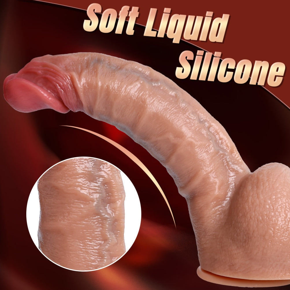 Hyper-Realistic Dual-Density Silicone Dildo | A-G-U Spot Curve | Suction Cup | Domlust