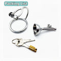 Stainless Steel Flip-Style Male Chastity Cage – Metal Birdcage with Lock | 40/45/50mm Rings