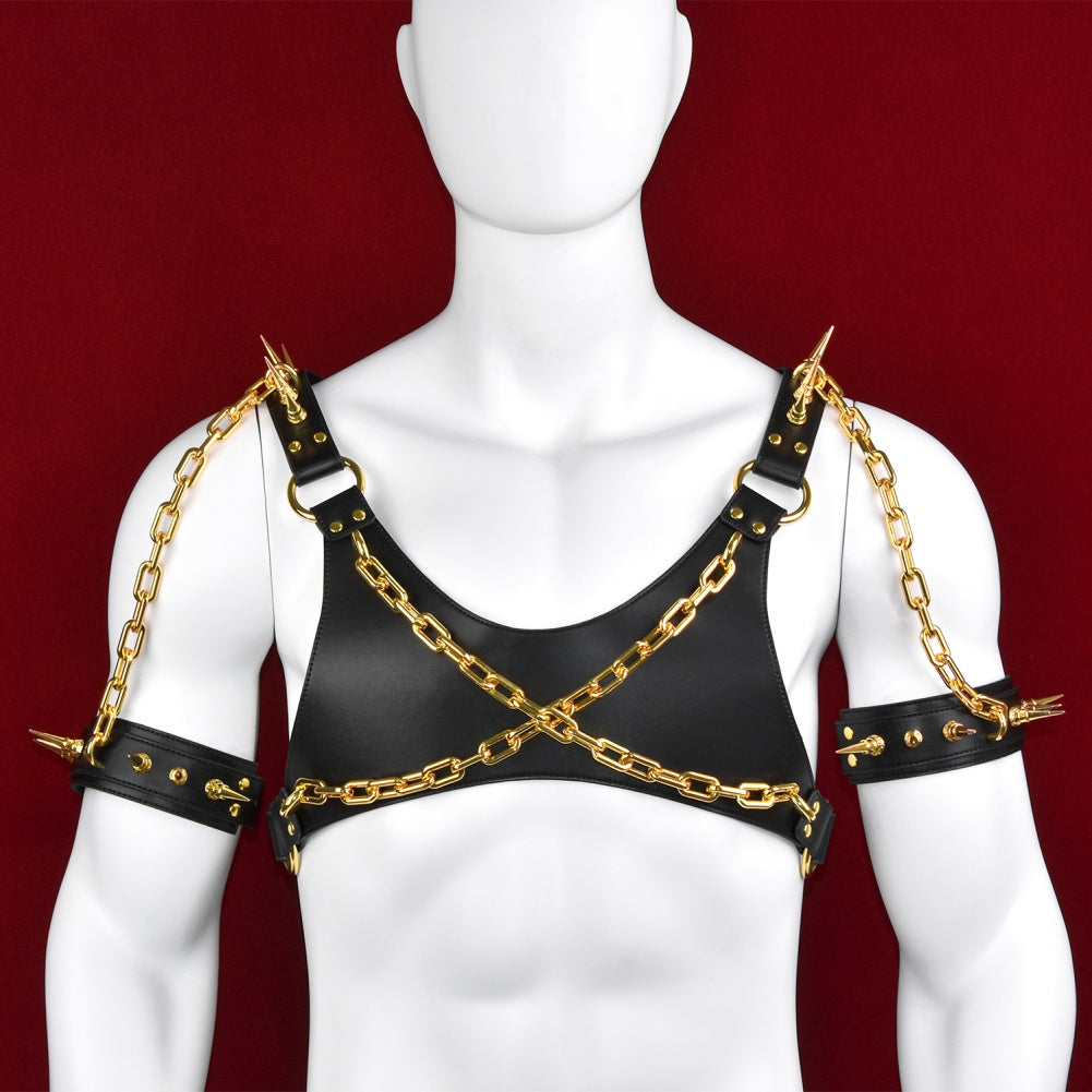 Leather Top Bettie Bondage Corset - Strap-on Male Training BDSM Toy