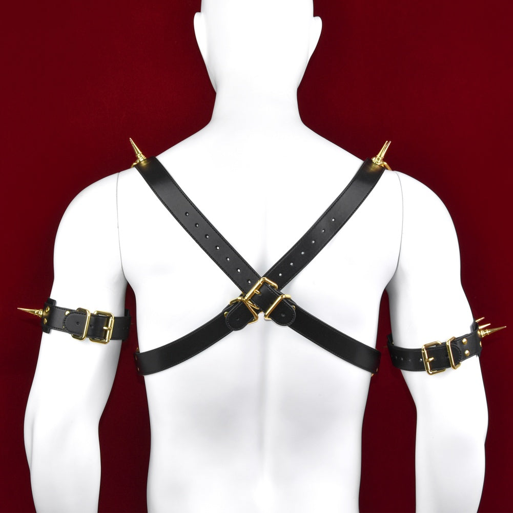 Leather Top Bettie Bondage Corset - Strap-on Male Training BDSM Toy