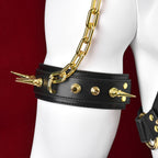 Leather Top Bettie Bondage Corset - Strap-on Male Training BDSM Toy