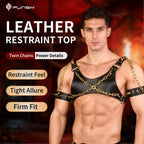 Leather Top Bettie Bondage Corset - Strap-on Male Training BDSM Toy