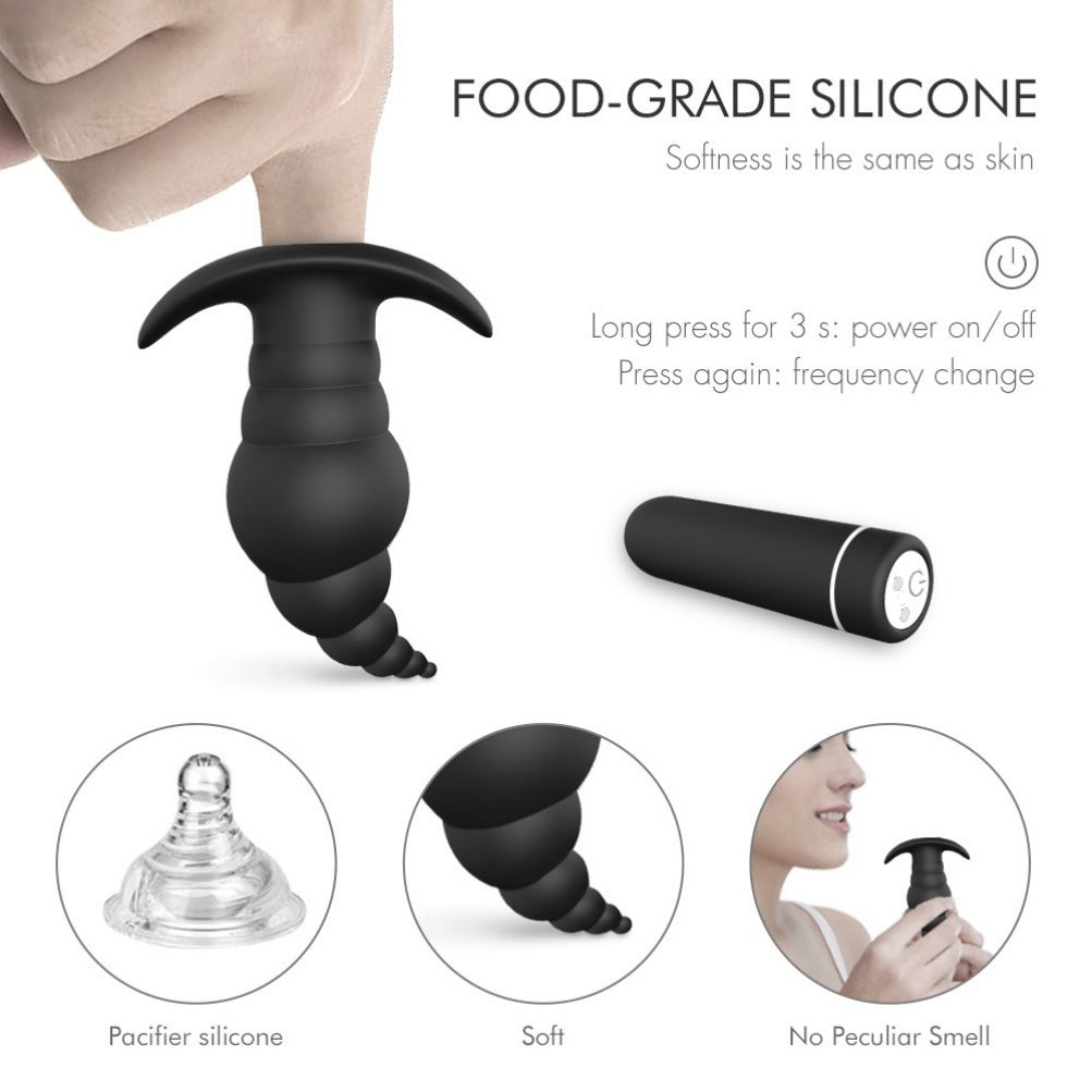 Christmas Tree Vibrating Bullet Anal Plug - Remote Control Prostate Massage Finger Vibrator