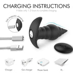 Christmas Tree Vibrating Bullet Anal Plug - Remote Control Prostate Massage Finger Vibrator