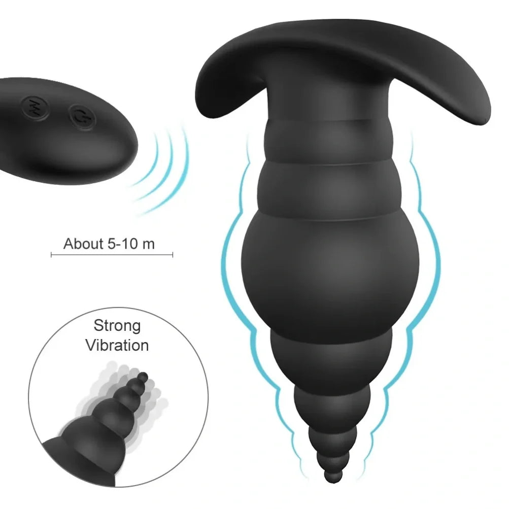 Christmas Tree Vibrating Bullet Anal Plug - Remote Control Prostate Massage Finger Vibrator
