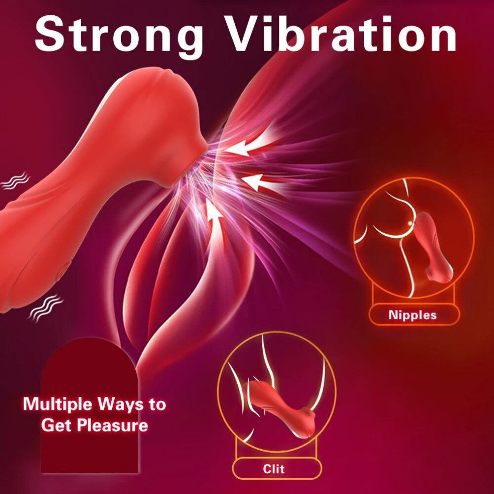 Clit Sucking Vibrator & Magic Wand - Dual-Action Orgasm for Her Pleasure