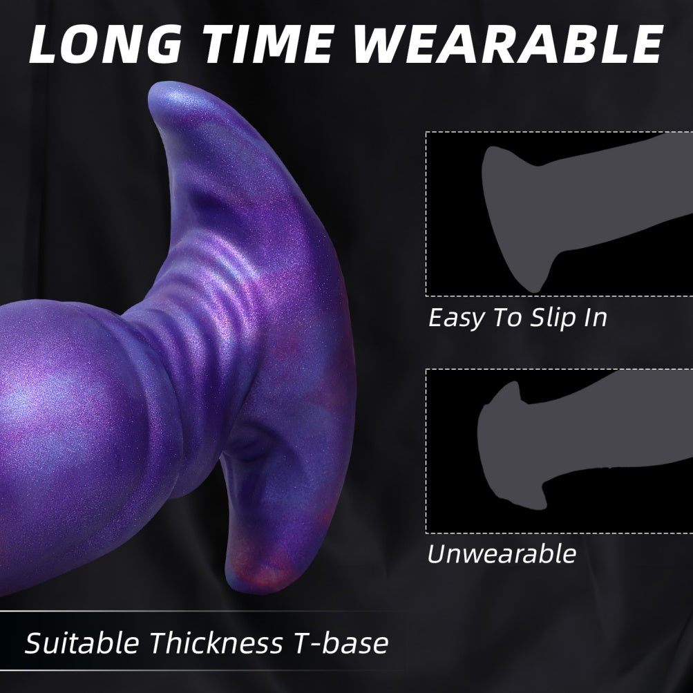 Monster Glans Fist Dildo – Platinum Silicone Big Head Expander | T-Base Wearable