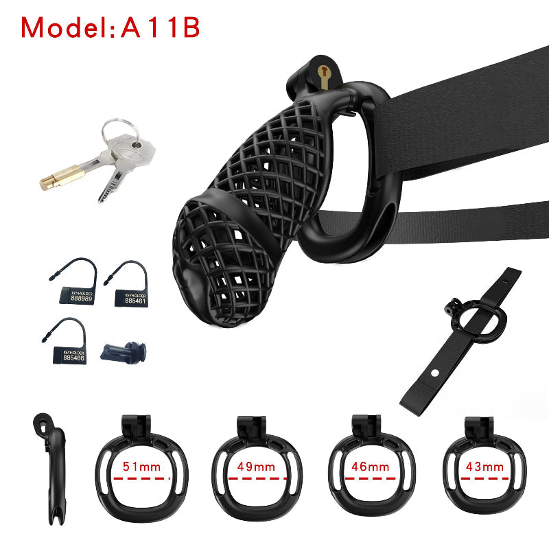 Mesh Ventilated Labia Chastity Cage – Multiple Sizes for All-Day Comfort