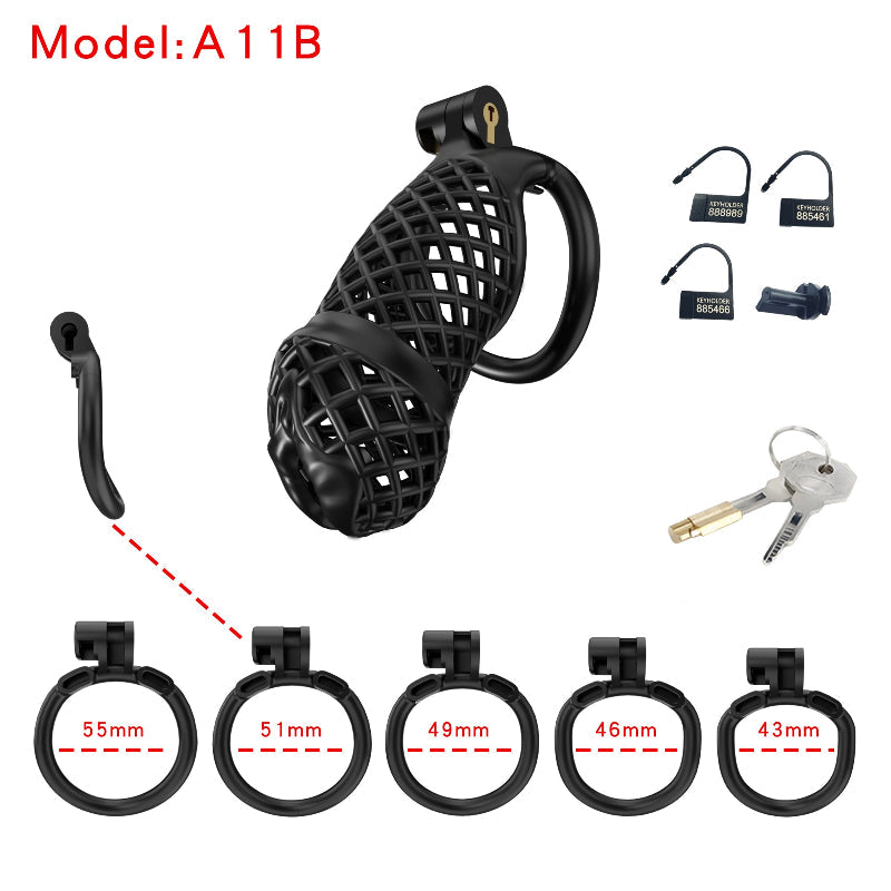 Mesh Ventilated Labia Chastity Cage – Multiple Sizes for All-Day Comfort