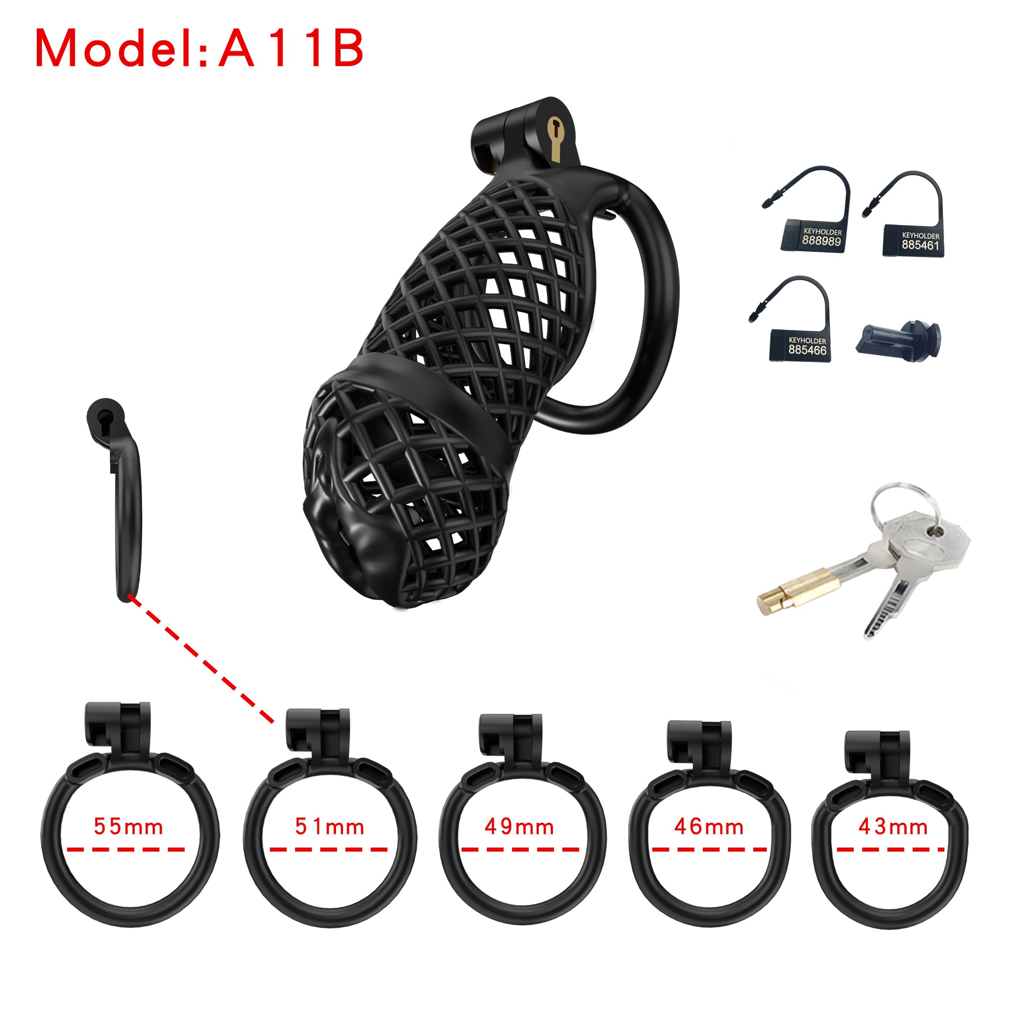 Mesh Ventilated Labia Chastity Cage – Multiple Sizes for All-Day Comfort