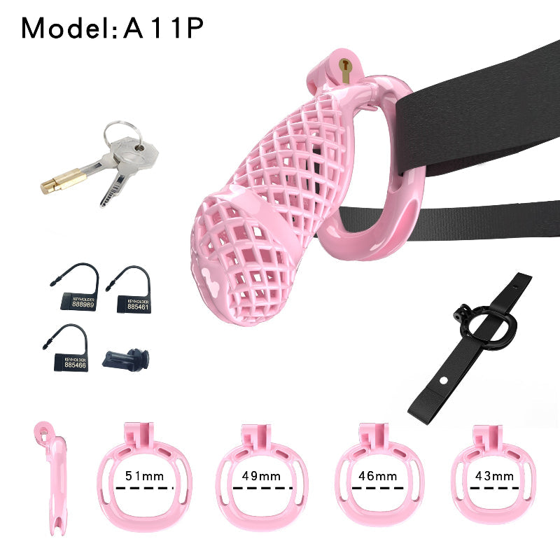 Mesh Ventilated Labia Chastity Cage – Multiple Sizes for All-Day Comfort
