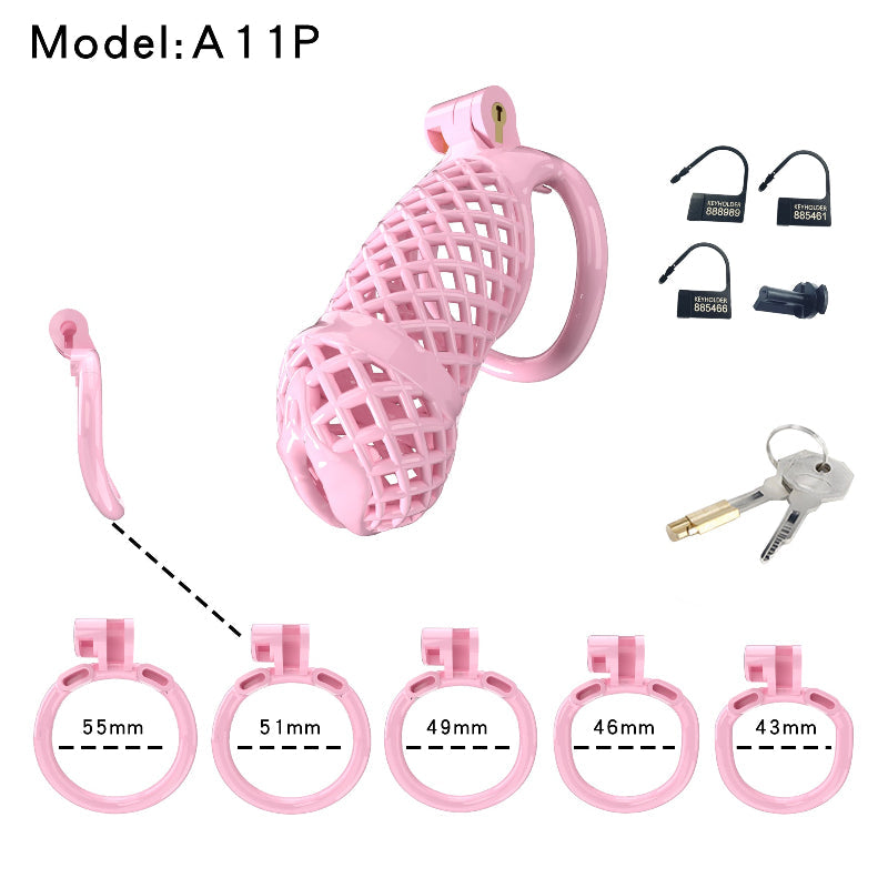 Mesh Ventilated Labia Chastity Cage – Multiple Sizes for All-Day Comfort