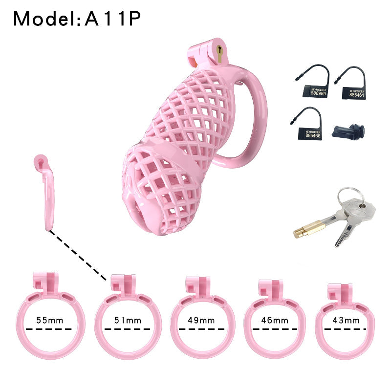 Mesh Ventilated Labia Chastity Cage – Multiple Sizes for All-Day Comfort