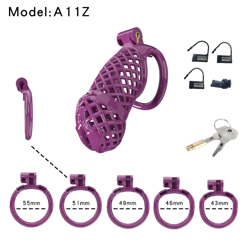 Mesh Ventilated Labia Chastity Cage – Multiple Sizes for All-Day Comfort