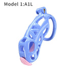 3D Printed Male Chastity Cage with Lock & 5 Rings – Resin Virginity Device for Men