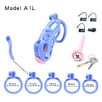 3D Printed Male Chastity Cage with Lock & 5 Rings – Resin Virginity Device for Men