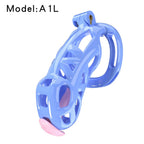 3D Printed Male Chastity Cage with Lock & 5 Rings – Resin Virginity Device with Strap for Men