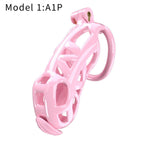 3D Printed Male Chastity Cage with Lock & 5 Rings – Resin Virginity Device for Men