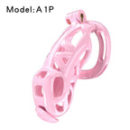 3D Printed Male Chastity Cage with Lock & 5 Rings – Resin Virginity Device with Strap for Men