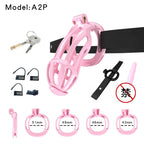3D Printed Male Chastity Cage – Resin Lock with Strap & Perforated Ring Design for Men