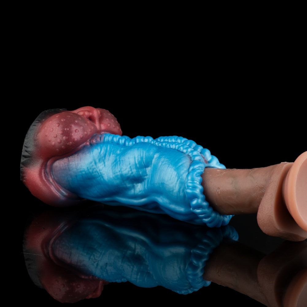 Fantasy Monster Tiger Tongue Pocket Pussy – Textured Silicone Stroker for Extreme Blowjob