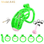 Honeycomb Obedient Chastity Cage – Lightweight Resin, 5 Ring Sizes & Built-in Lock
