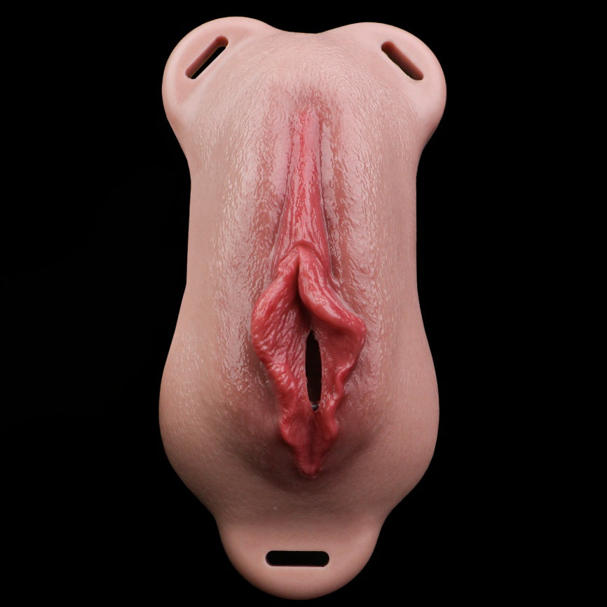 Femboy Silicone Fake Pussy Pants — Wearable Realistic Vagina Strap-On with Bionic Channel