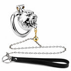 Metal Beast Tiger & Bull Chastity Cage with Bell