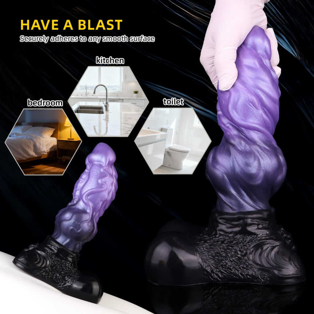 Domlust Dragon Dildo – Dual-Layer Platinum Silicone | Dragon Knot | Scale & Vein Texture | 1.4kg | Suction Cup