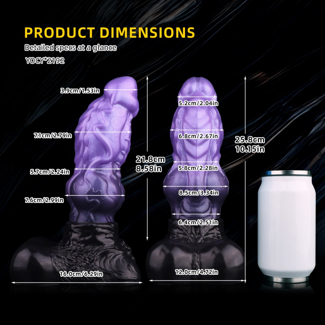 Domlust Dragon Dildo – Dual-Layer Platinum Silicone | Dragon Knot | Scale & Vein Texture | 1.4kg | Suction Cup