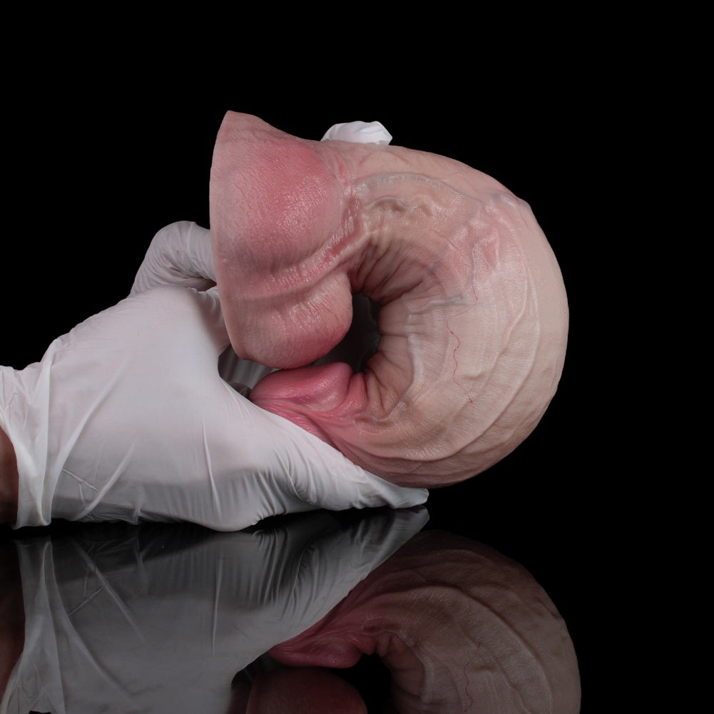 Thick Realistic Dual-Layer Silicone Dildo - Suction Cup Dildo for Vaginal Expansion and G-Spot Stimulation