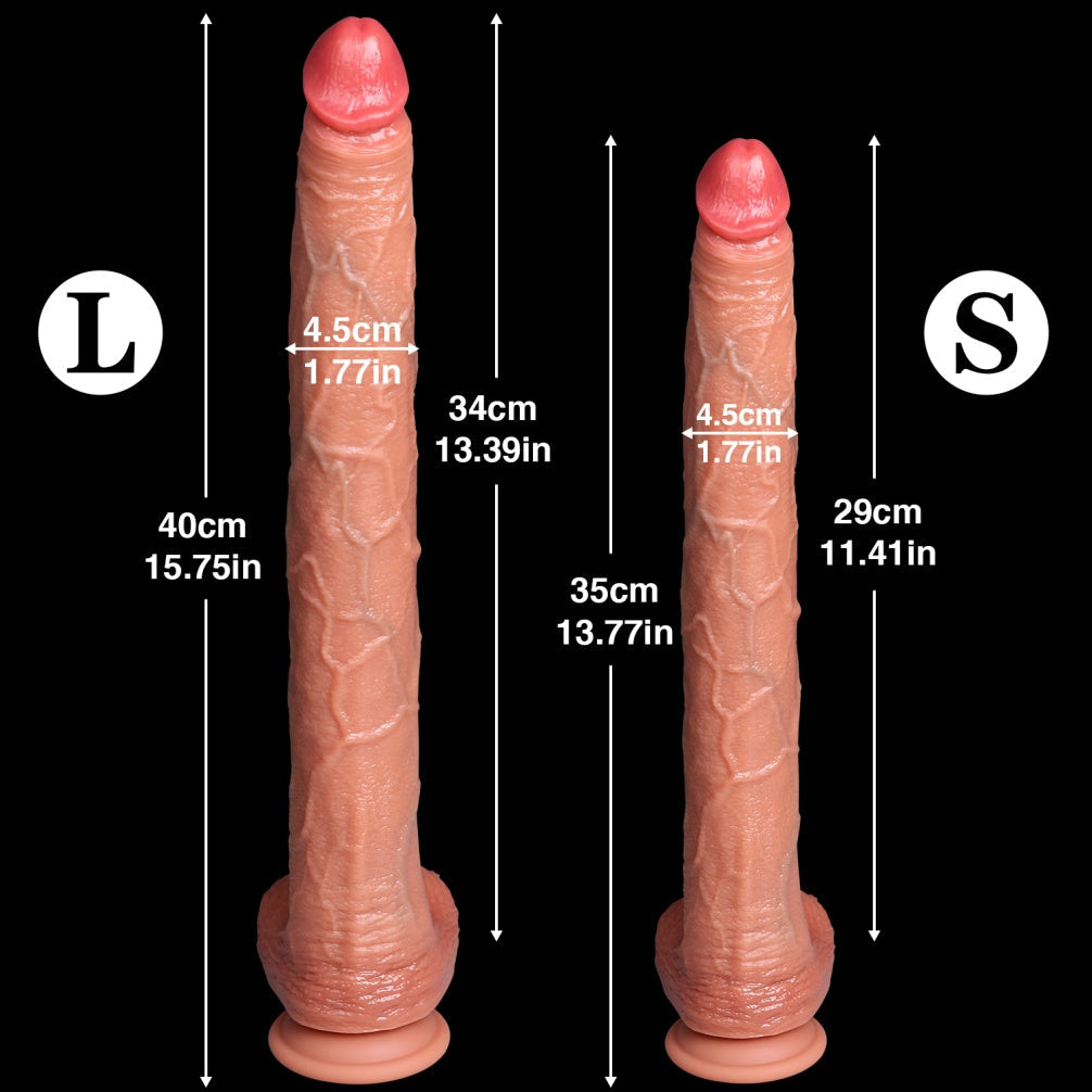Domlust Extra-Long Realistic Dildo – Soft Silicone Deep Insertion | 12 Inch+ Suction Cup