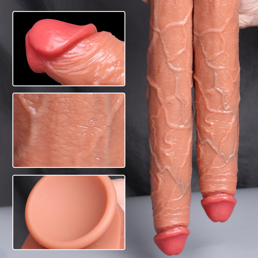 Domlust Extra-Long Realistic Dildo – Soft Silicone Deep Insertion | 12 Inch+ Suction Cup