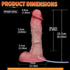 Squirting Dildo Flesh Tone 9.6 Inch – Dual-Layer Bareskin Realistic Silicone | Domlust