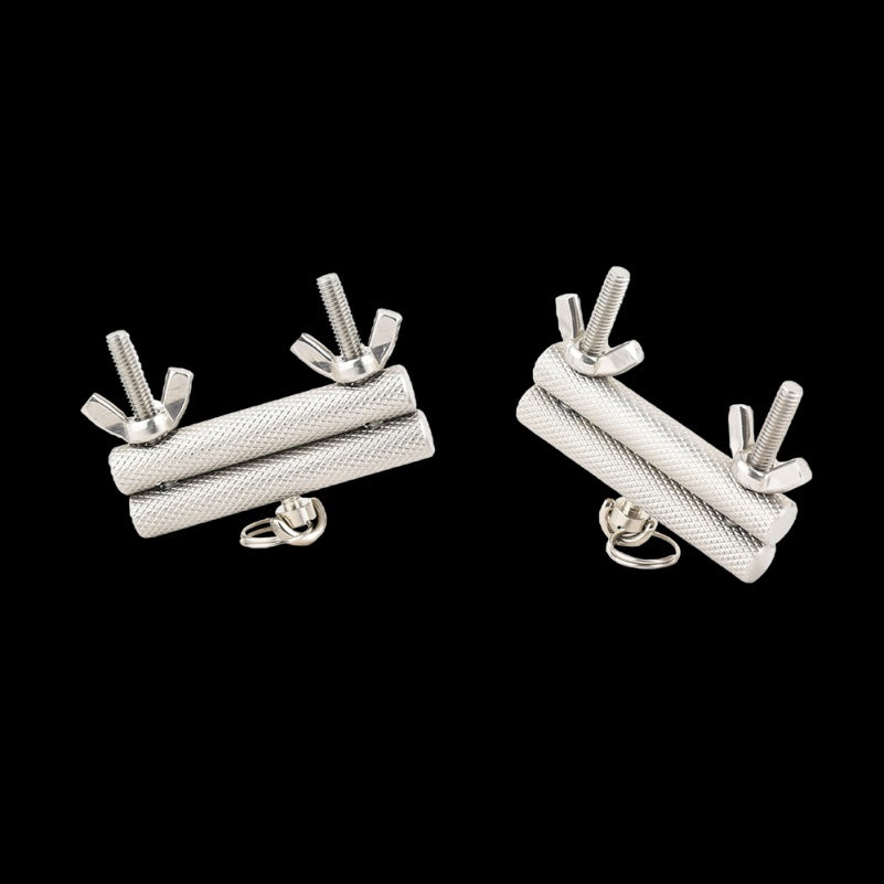 Threaded Nipple Clamps – Stainless Steel Chain BDSM Restraint Set