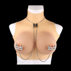 Threaded Nipple Clamps – Stainless Steel Chain BDSM Restraint Set