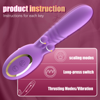 Fantasy Silicone Insertable Thrusting Dildo G-Spot Vibrator – Female Vaginal Stimulator
