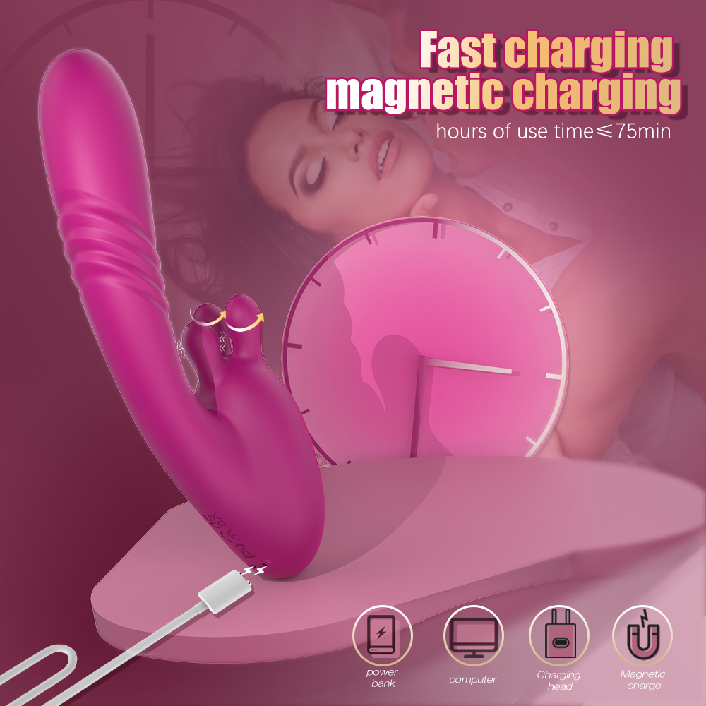 Fantasy Silicone Insertable Thrusting Dildo G-Spot Vibrator – Female Vaginal Stimulator