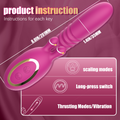 Fantasy Silicone Insertable Thrusting Dildo G-Spot Vibrator – Female Vaginal Stimulator