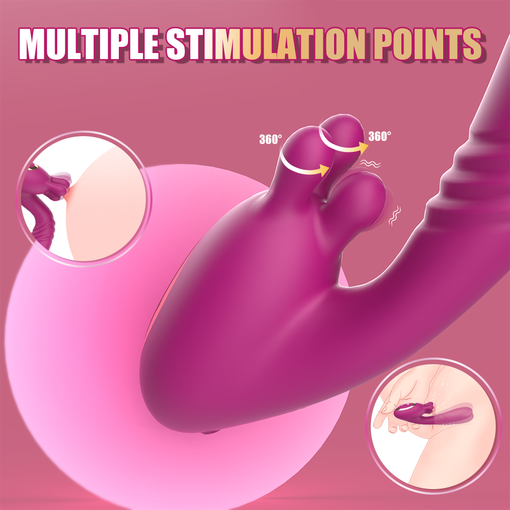 Fantasy Silicone Insertable Thrusting Dildo G-Spot Vibrator – Female Vaginal Stimulator