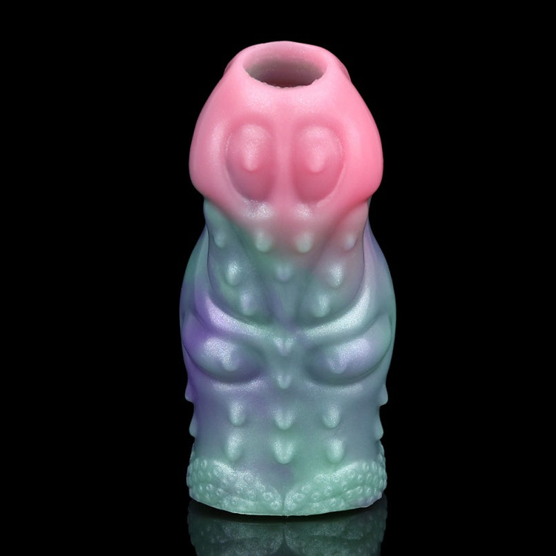 Fantasy Textured Nodule Penis Sleeve Stretcher – Male Sex Toys Silicone Cock Extender