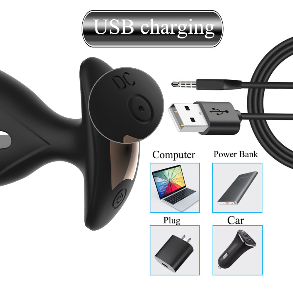 Remoter Anal Expander Butt Plug - Domlust E-stim Shock Prostate Massager