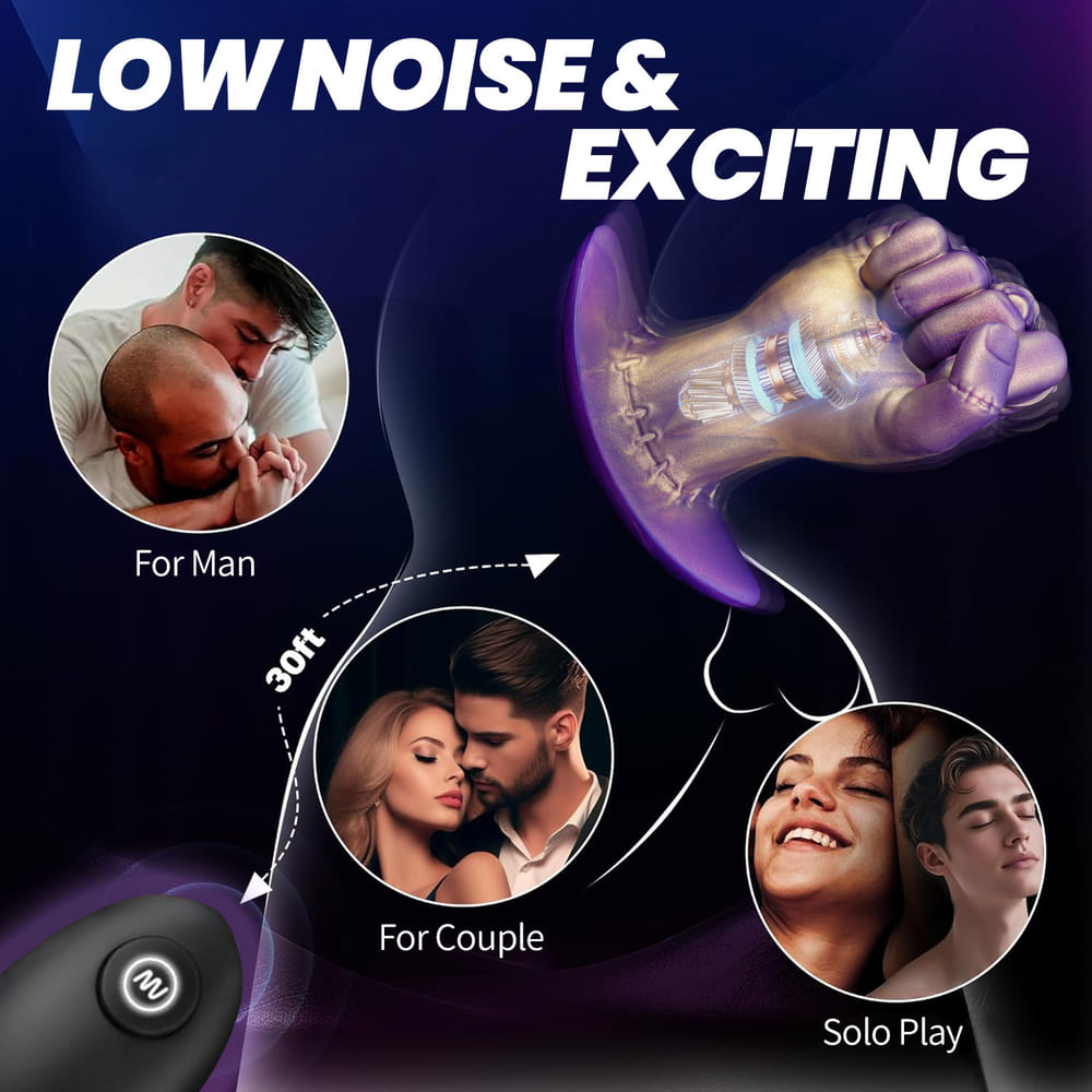 AoTuo-Silicone-Vibrating-Fist-Anal-Plug-with-Remote-Control
