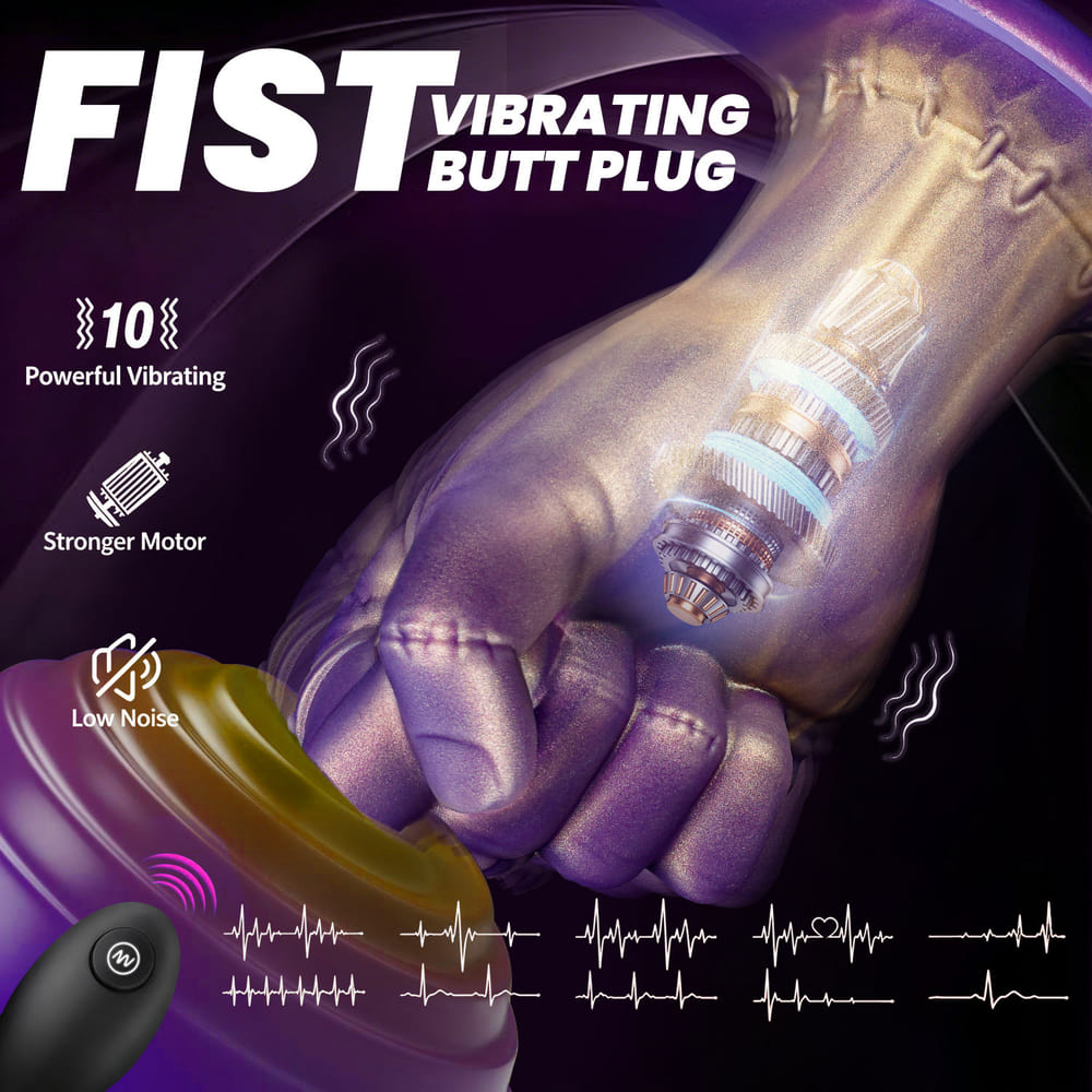 AoTuo-Silicone-Vibrating-Fist-Anal-Plug-with-Remote-Control