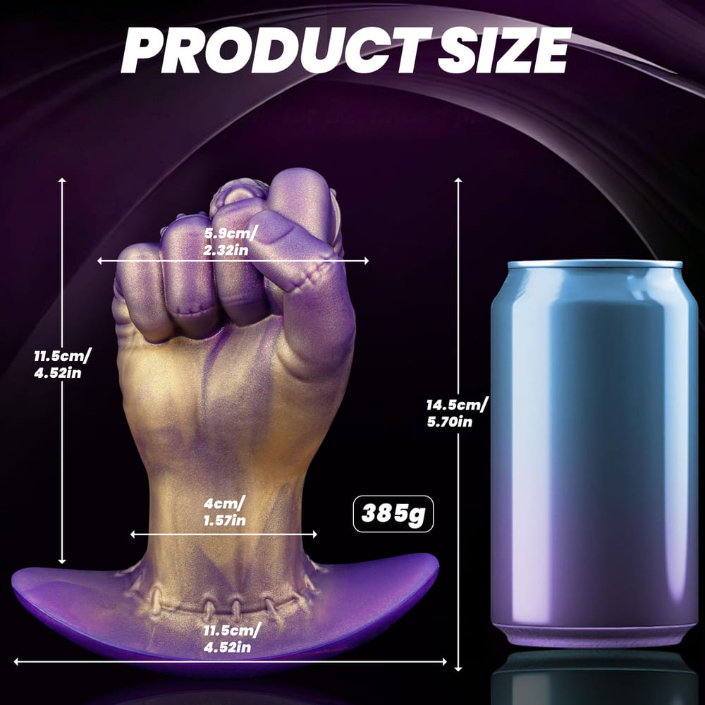 AoTuo-Silicone-Vibrating-Fist-Anal-Plug-with-Remote-Control