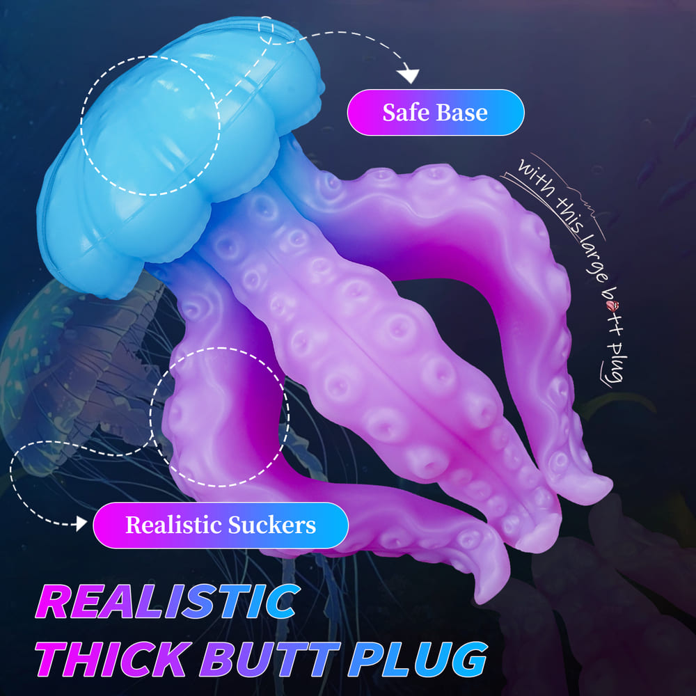 Aurellia-Jellyfish-Fantasy-Anal-Plug-Glow-in-The-Dark-Tentacle-Toy